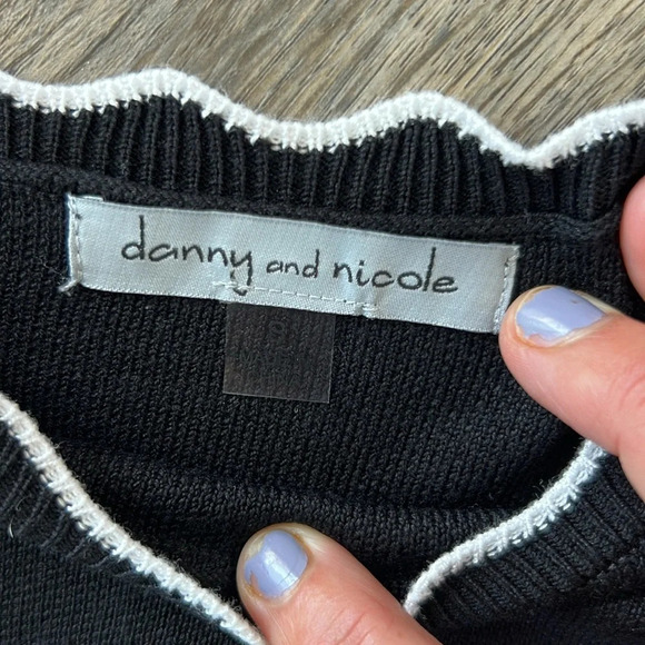 Danny and Nicole 3/4 Sleeve A-Line Sweater Dress Bell Sleeves Size Small - Picture 8 of 11